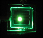 ITO/ガラス基板上へのAlq3膜の発光素子